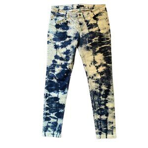 Bleach Tie Dye Stretch skinny jeans women size 15